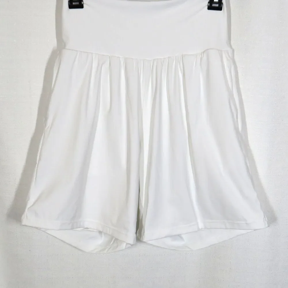 Halara SoftlyZero Airy Super High Waist 2-in-1 Cool Touch 7" Yoga Shorts White M - Picture 4 of 8